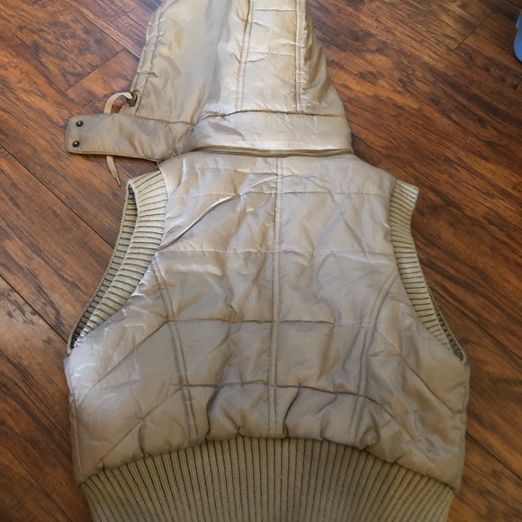 NWT Free People puffer plaid fur boho vest jacket - Picture 4 of 4